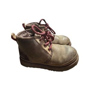UGG Neumel II Kids Brown Waterproof Shearling Lined Boots